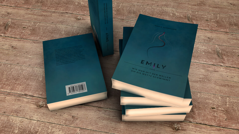 Abbildung 'Emily - oder wie man mit den Wellen um die Wette schwimmt', Covergestaltung Taschenbuch