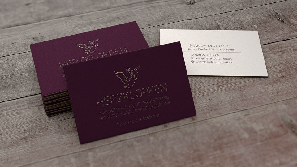 Visitenkarte Salon Herzklopfen, Koepenick Abbildung Visitenkarte Salon Herzklopfen, Koepenick