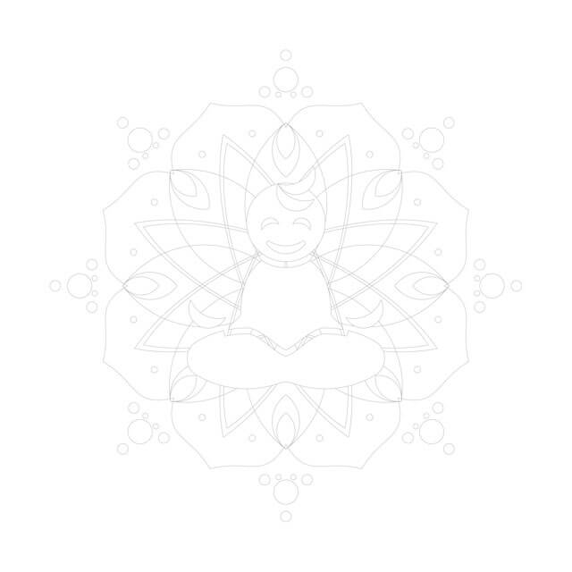 Making-of: 3D Illustration 'Little Buddha', Schritt 1, Vectorgrafik Making-of: 3D Illustration 'Little Buddha', Schritt 1, Vectorgrafik