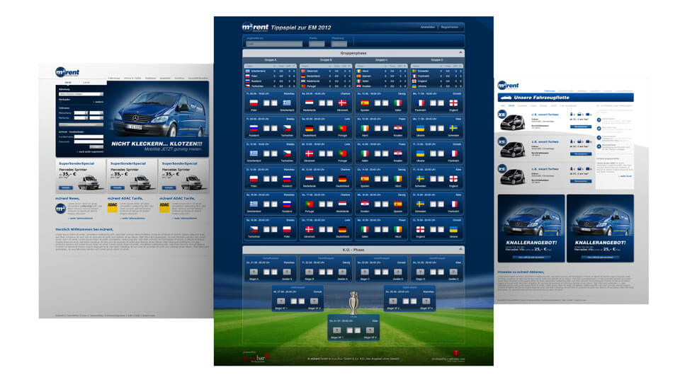 m2rent Web-Layouts Abbildung m2rent Web-Layouts